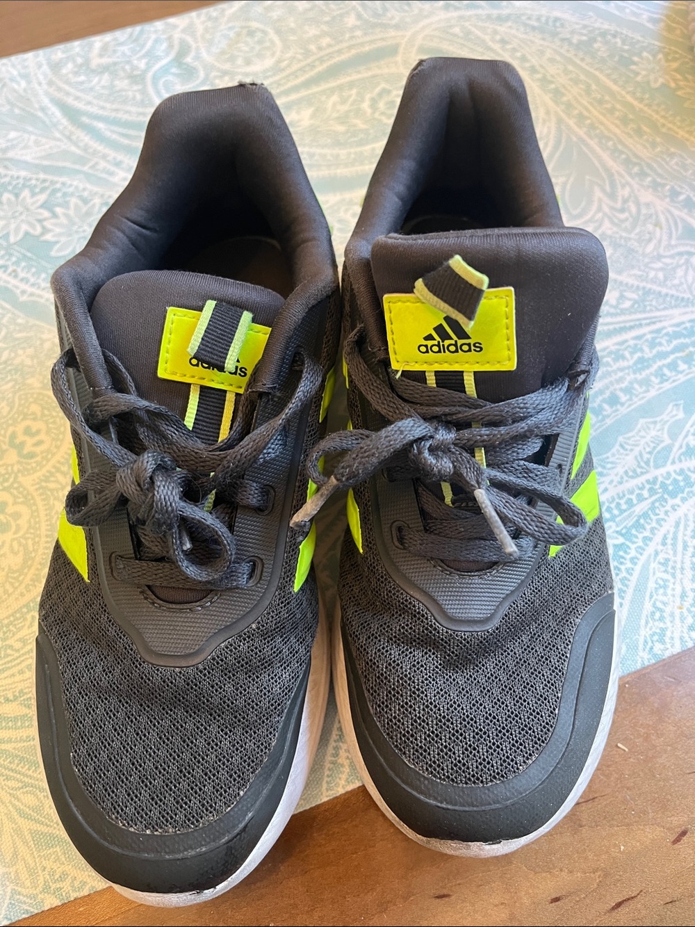 adidas Black and Neon Adidas X_PLRPATH Sneaker - Kids' Size 2